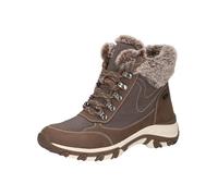 CAPRICE Sneakers alte da donna imbottite con lacci idrorepellenti, Marrone (Taupe Comb), 38 EU