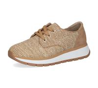 CAPRICE Sneakers da Donna Basse Traspiranti Sportive, Beige (Beige Comb), 38 EU