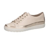 Caprice Sneakers da Donna Piatte in Pelle con Lacci, Cream Comb, 40 EU