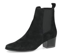 CAPRICE Stivaletti da donna a punta tonda con tacco a blocco, Nero (Black Suede), 38 EU