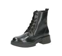 CAPRICE stivaletti da donna con lacci in pelle con cerniera, Nero (Black Nappa), 40 EU