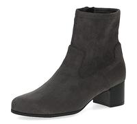 CAPRICE Stivaletti da donna con tacco con cerniera vegani, Grigio (Dk Grey Str.), 36 EU