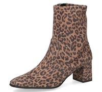 CAPRICE Stivaletti da donna con tacco con cerniera vegani, Multicolore (Leo Stretch), 40 EU
