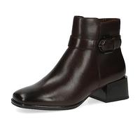CAPRICE Stivaletti da donna con tacco in pelle tacco basso larghezza G, Marrone (Dk Brown Nappa), 39 EU