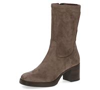 CAPRICE Stivaletti da donna con tacco Memotion gambale alto tacco a blocco larghezza G, Marrone (Taupe Stretch), 39 EU
