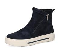 CAPRICE Stivaletti da donna in pelle con plateau, Blu (Ocean Suede), 38 EU