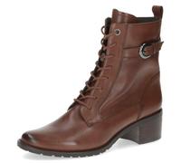 CAPRICE Stivaletti da donna in pelle tacco basso, Marrone (Cognac Nappa), 37 EU