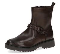 CAPRICE Stivaletti da donna senza tacco Memotion in pelle piatti Larghezza G, Marrone (Dk Brown Nappa), 37 EU