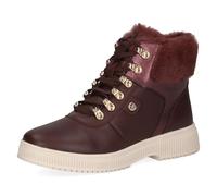 CAPRICE Stivaletti da donna stringati foderati, Rosso (Bordeaux Comb), 36 EU