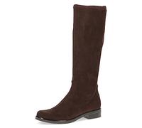 CAPRICE Stivali alti da donna senza tacco al ginocchio vegani, Marrone (Dk Brn Stretch), 41 EU