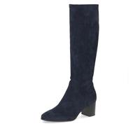 CAPRICE Stivali da donna con tacco a blocco vegani, Blu (Ocean Stretch), 37 EU