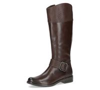 CAPRICE Stivali da donna in pelle con fibbia, Marrone (Dk Brown Comb), 37 EU