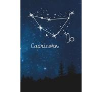 Capricorn Constellation Journal Notebook - Night Sky with Landscape Silhouette: 6"x9" Paperback College Ruled Composition Notebook, 120 lined pages, ... Birthday Gift (December 22 - January 19)