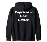 Capricorn: Goal Getter Motivational Energy Felpa con Cappuccio