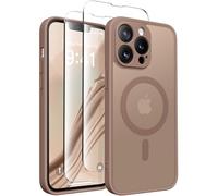 CAPRRO - Custodia magnetica per iPhone 13 Pro Max, compatibile con MagSafe, protezione completa della fotocamera, antiurto, sottile, traslucida, opaca, per iPhone 13 Pro Max da 6,7'', marrone