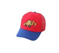 Caps Per Bambini 2026 Berretto Da Baseball Per Bambini Con Stampa Escavatore, Cappello Da Sole Per Attività Estive All'aperto E Cappello Estivo Protezione Uv Ragazzi Cap Hat, Colore: rosso, 2-8 Jahre