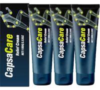 CapsaCare Crema Lenitiva, Sollievo per i Piedi, Ingredienti Naturali, Non Grassa e ad Assorbimento Rapido, Per Piedi Mani Spalle Collo, Per Tutti i Tipi di Pelle,3pcs