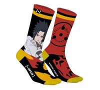 Capslab Calze anime e cultura pop - Fantastiche calze con motivi iconici di Pikachu, Zoro, Sasuke e altro ancora, Calzini Naruto Sasuke-rosso-#35490, 39-42