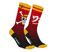 Capslab Calzini One Piece Cappello di paglia Pirati - Calzini con licenza ufficiale anime - Comodi calzini in cotone con scritte Jolly Roger e One Piece - - 43-46