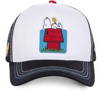 Capslab Cappellino con Visiera Collezione Peanuts Misto Cotone Bianco Nero Unisex