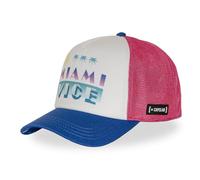 Capslab Cappellino da uomo e donna, berretto Trucker Miami Vice Cops, regolabile da Snapback, Blu/fucsia/bianco/viola/turchese/giallo, Taglia unica