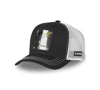 Capslab Snoopy Peanuts Nero Bianco Piastra di Metallo Berretto da Camionista