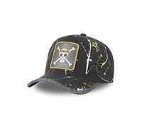 Cappellino trucker con etichetta e rete Capslab One Piece Skull Noir TU