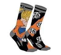 Capslab Dragon Ball Super Saiyan Son Goku & Simbolo Go - Calzini Anime Ufficialmente Licenziati per Uomo e Donna - Cotone - Confortevoli dal Design Iconico - 43-46