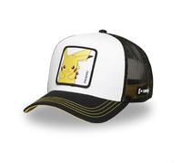 Capslab Pikachu Pokemon Bianco Nero Berretto da Camionista Regolabile