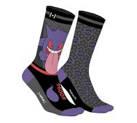 Capslab Pokémon Gengar - Grigio - Calzini anime con licenza ufficiale per uomo e donna - cotone - con design Gengar e Pokéball - 43-46