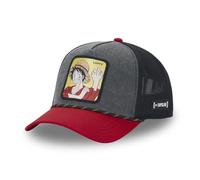 Capslab Rufy One Piece Nero Rosso Berretto da Camionista Regolabile