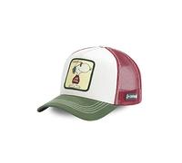 Capslab Snoopy The Peanuts Gray Green Red Trucker Cap - One-Size