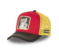 Capslab Tom Red Black Yellow Tom and Jerry Trucker Cap - One-Size