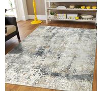 Capslpad Grande tappeto moderno astratto, 120 x 180 cm, per soggiorno, camera da letto, antiscivolo, a pelo corto, in finta lana, leggero, lavabile, minimalista, per soggiorno, camera da letto