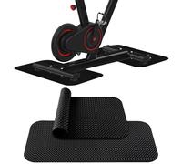 Capslpad Tappetino protettivo per pavimento, fitness, 6 mm di spessore, antiscivolo, 2 pezzi, doppio tappetino per il fitness, per la casa, la palestra, lo sport, la casa, la corsa, l'ellittica