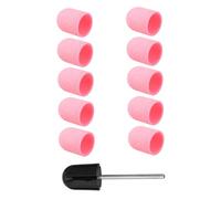 Capsula Abrasiva Rosa 80# per Fresa Unghie, 10 Pezzi
