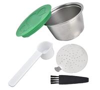 Capsula Caffè Riutilizzabile, Filtro Acciaio Inox per, Compatibile Mini Me e Piccolo - Durevole e Sicuro, Design Silicone Antigoccia, Uso Quotidiano per Casa e Bar