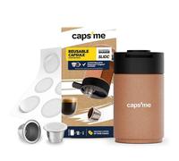 Capsula riutilizzabile NO NAME Caps Me Slide Pack per Nespresso, acciaio inox, shaker e 48 coperchi compostabili