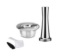 Capsula riutilizzabile per caffè in acciaio inox compatibile con Bialetti GIOIA/BREAK, cialda per caffè in metallo ricaricabile, 1 capsula, 1 pressino per caffè