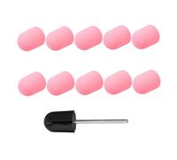 Capsule Abrasive per Unghie Rosa 80# in Plastica, 10 Pezzi
