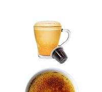 Capsule Aromatizzate Crème Brûlée Compatibili Nespresso (50pz) Capsule Solubili Kickkick per Nespresso, Bevanda Calda Cremosa a Base di Latte e Caramello