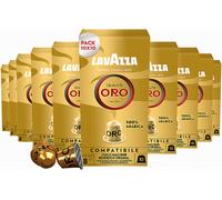 Lavazza, Qualità Oro, 100 Capsule in Alluminio, Note Fruttate e Floreali, 100% Arabica, Intensità 8/13, Tostatura Chiara, 10 Confezioni da 10 Capsule