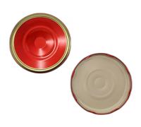 OPIROS Capsule Twist Off Con Flip Diametro mm.110 Colore Rosso Oro Con Bottone Centrale Di Controllo Clic Clac Per Barattoli Coperchi Per Vasi Grandi Conserve Passate Marmellate Confetture (25)