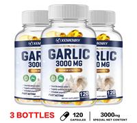 Capsule di aglio inodore 3000 mg - Salute del cuore, supporto dei livelli