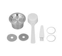 Capsule di caffè ricaricabili Cialde di caffè riutilizzabili in acciaio inossidabile Doppia filtrazione per macchine da caffè serie CAFFITALY Durevole Eco friendly 4,5x4,5x2,5 cm