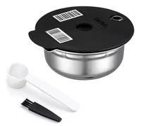 Capsule di caffè riutilizzabili, compatibili con macchine Bosch Tassimo, filtri da caffè ricaricabili, cialde da caffè, kit completo di accessori per caffè K-Cups (SS180 ml)