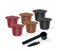 Capsule di caffè riutilizzabili compatibili con N espresso OriginalLine, BENFUCHEN, capsule di caffè ricaricabili per N espresso OriginalLine, 2 nere+2 rosse+2 marroni