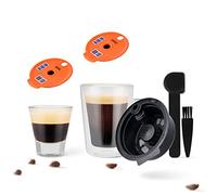 Capsule di caffè riutilizzabili Compatibili T-assimo Bosch T-assimo,Filtro da caffè per T-assimo Bosch,1 Body Capsula + 2 Disc lids (60ml+180ml), Orange