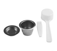 Capsule di caffè riutilizzabili in acciaio inox per Nescafe - per alloggiamento resistente del filtro a rete fine, confezione da 1 (3,7 x 2,7 cm)