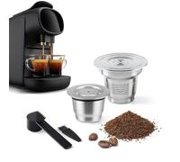 Capsule di caffè riutilizzabili in acciaio inox per tazze grandi e piccole, compatibili con L'OR Barista LM8012, cialde da caffè ricaricabili in metallo per l'o espresso